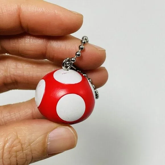 Nintendo Mario Mushroom Keychain Mini Figure Keyring Anime Game Symbol Mascot - Picture 5 of 9